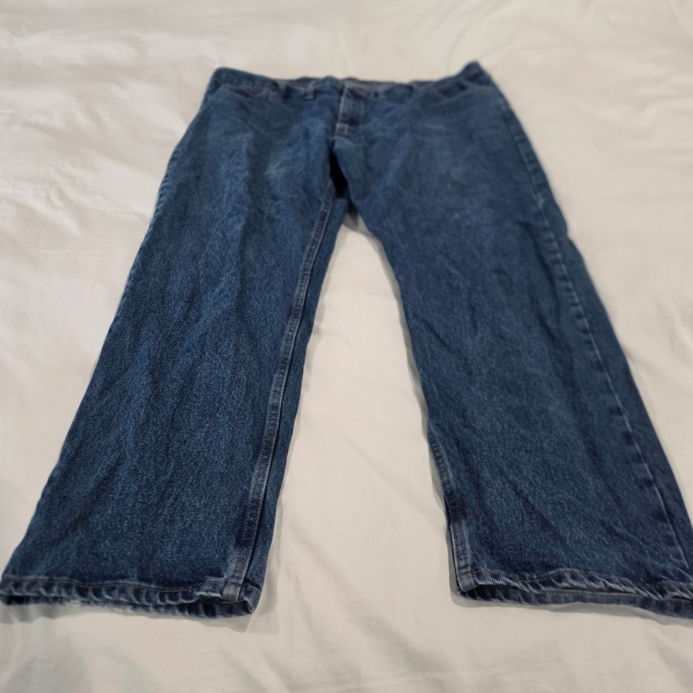 Wrangler Jeans Mens 44x32 Blue Excellent 100% Cotton Straight Leg 109760WDR